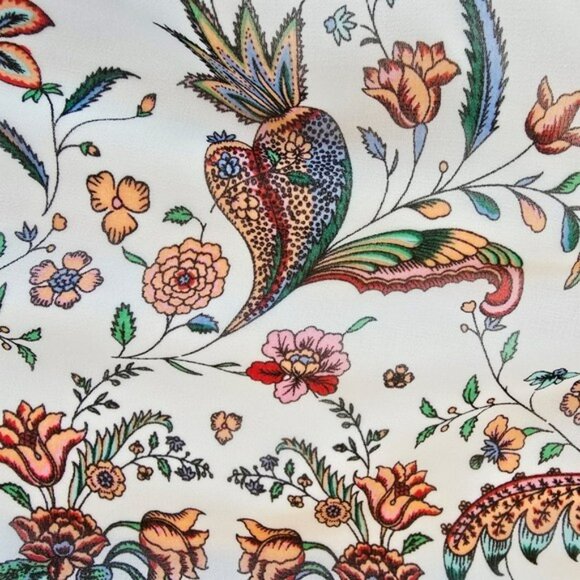 Max Studio Women's Mini Dress Size XS Relaxed Sheath White Colorful Bohemian - Picture 3 of 14